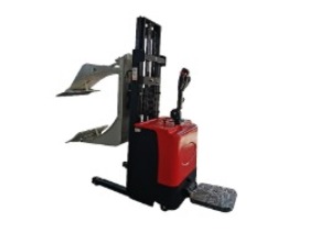 Electric paper roll clamp stacker